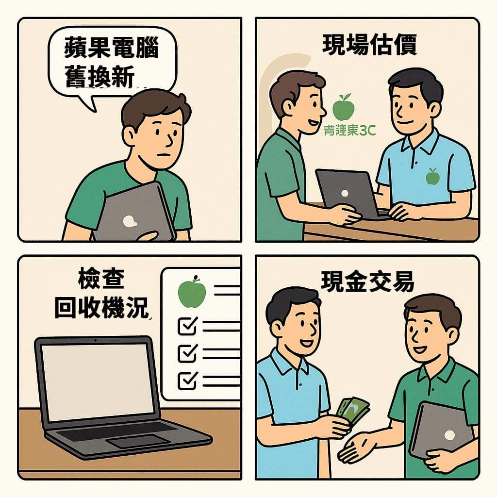iMac 回收估價流程漫畫說明